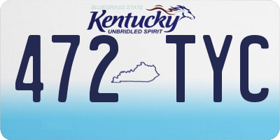 KY license plate 472TYC