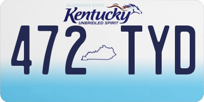 KY license plate 472TYD
