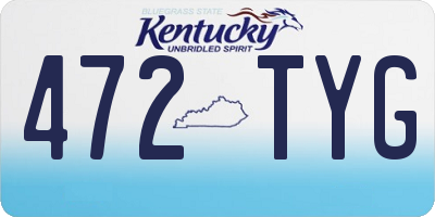 KY license plate 472TYG