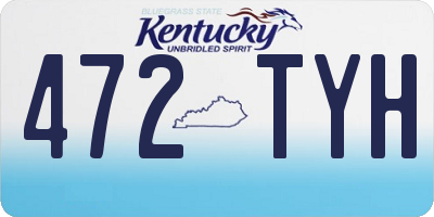 KY license plate 472TYH