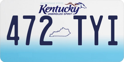 KY license plate 472TYI