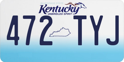 KY license plate 472TYJ