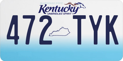 KY license plate 472TYK