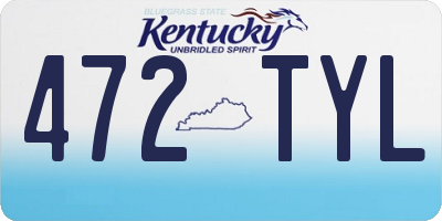 KY license plate 472TYL