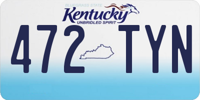 KY license plate 472TYN