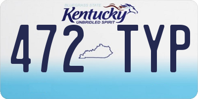KY license plate 472TYP