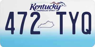 KY license plate 472TYQ
