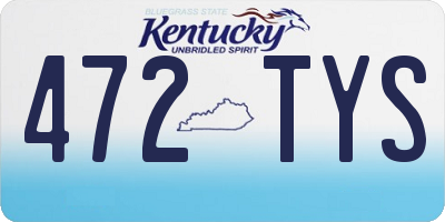 KY license plate 472TYS