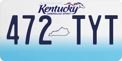 KY license plate 472TYT