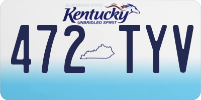 KY license plate 472TYV