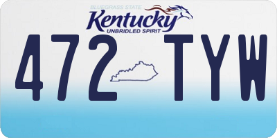 KY license plate 472TYW