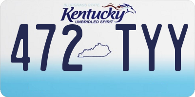 KY license plate 472TYY