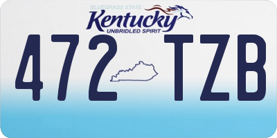 KY license plate 472TZB