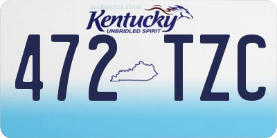 KY license plate 472TZC