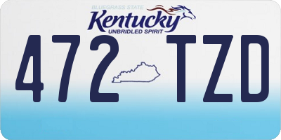 KY license plate 472TZD