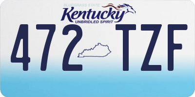 KY license plate 472TZF