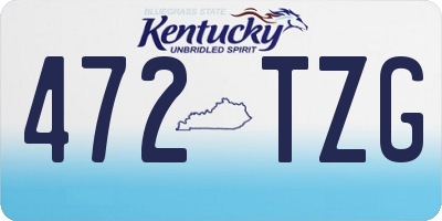 KY license plate 472TZG
