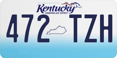 KY license plate 472TZH