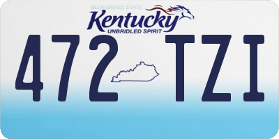 KY license plate 472TZI