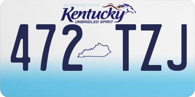 KY license plate 472TZJ