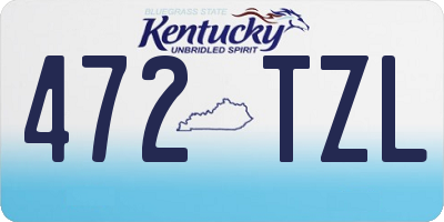 KY license plate 472TZL