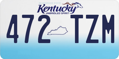 KY license plate 472TZM