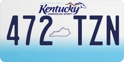 KY license plate 472TZN