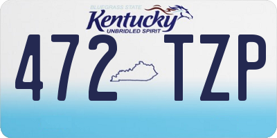 KY license plate 472TZP