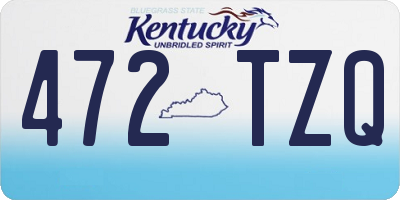 KY license plate 472TZQ
