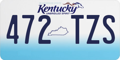KY license plate 472TZS