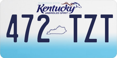 KY license plate 472TZT