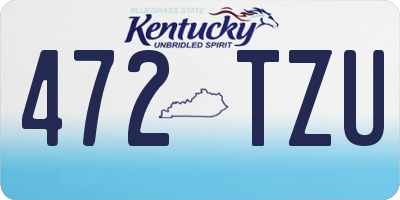 KY license plate 472TZU