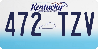 KY license plate 472TZV