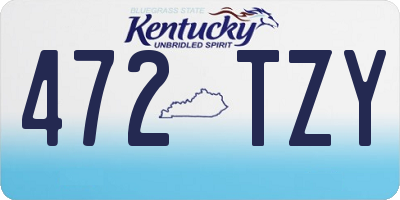 KY license plate 472TZY