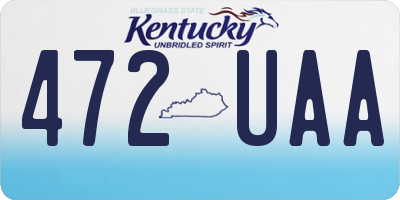 KY license plate 472UAA