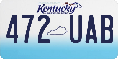 KY license plate 472UAB