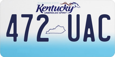 KY license plate 472UAC