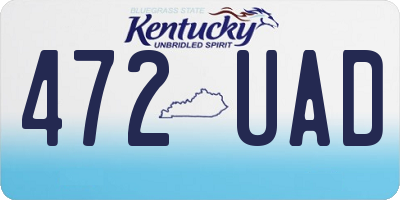 KY license plate 472UAD