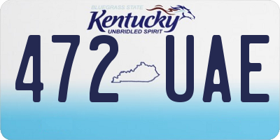 KY license plate 472UAE