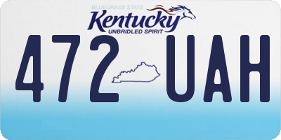 KY license plate 472UAH