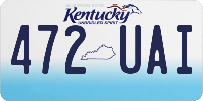 KY license plate 472UAI