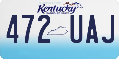 KY license plate 472UAJ