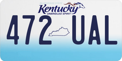 KY license plate 472UAL