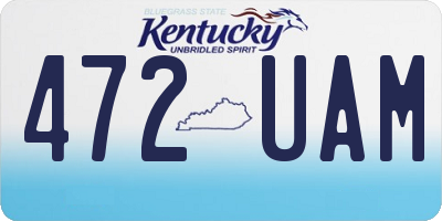 KY license plate 472UAM