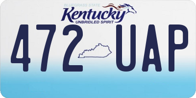 KY license plate 472UAP