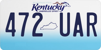 KY license plate 472UAR