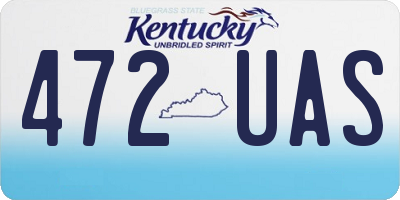 KY license plate 472UAS