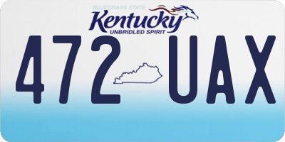 KY license plate 472UAX