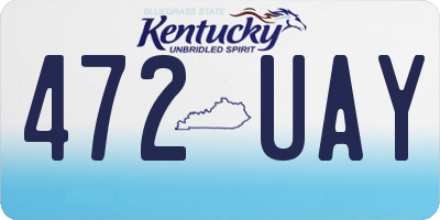 KY license plate 472UAY