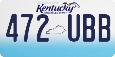 KY license plate 472UBB
